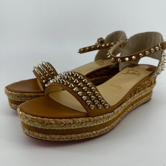 Louboutin Madmonica Spike Wedge Sandal - Size 39 - Picture 5 of 9